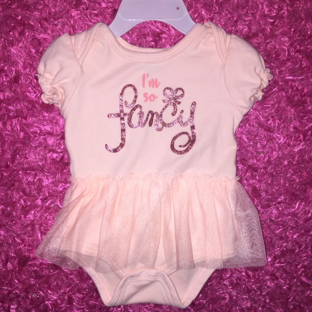 I’m so Fancy glittery pink tutu onesie